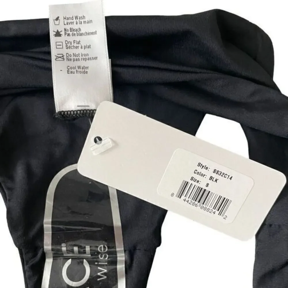 L‎ Space Nico Bikini Underwire Top Cream Black Estella Bottom 2 Piece Small